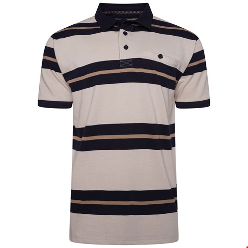 KAM Striped Rugby Polo